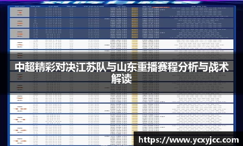 中超精彩对决江苏队与山东重播赛程分析与战术解读